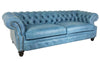 Image of Westminster tufted Leather Chesterfield Queen sleeper sofa