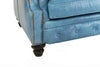 Image of Westminster tufted Leather Chesterfield Queen sleeper sofa