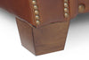 Image of Weston "Designer Style" Leather Sofa & Recliner Set w/ Contrasting Nailhead Trim