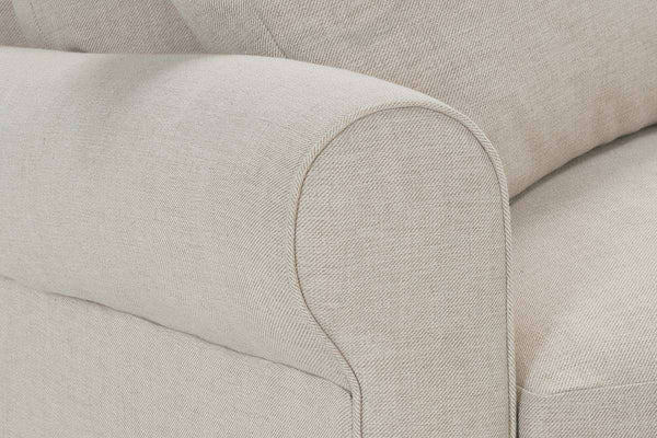 Winona I 88 Inch Fabric Upholstered Single Bench Seat Roll Arm Sofa