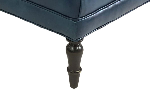 Winton Tufted 36", 40", 44", Or 48" Inch Square Leather Ottoman (4 Sizes Available) - Height 18"