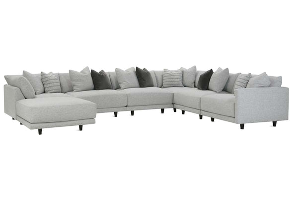 Zuri "Designer Style" Modern Sectional With Seat Level Ottoman