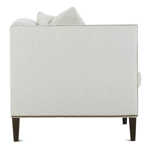 Astrid 92 Inch Fabric Tuxedo Arm Single Bench Seat Sofa