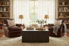 Image of Lulu SWIVEL Leather Tight Back Accent Chair