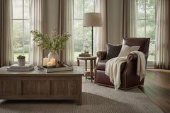 Lulu SWIVEL Leather Tight Back Accent Chair