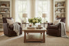 Image of Crane SWIVEL Leather Tight Back Accent Chair