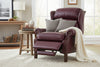 Image of Manning Tall Leather Bustle Back Chippendale Recliner