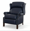 Image of Manning Tall Leather Bustle Back Chippendale Recliner