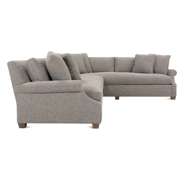 Charlotte Bench Seat Rolled Arm Fabric Sectional