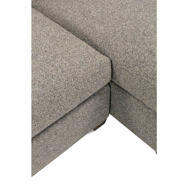 Charlotte Bench Seat Rolled Arm Fabric Sectional