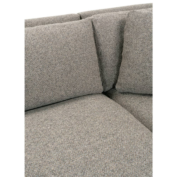 Charlotte Bench Seat Rolled Arm Fabric Sectional