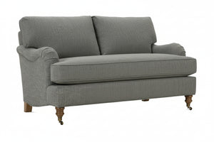 Kristen I Fabric English Arm Single Bench Seat Pillow Back Loveseat