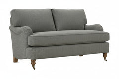 Kristen I Fabric English Arm Single Bench Seat Pillow Back Loveseat