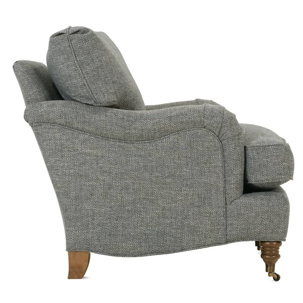 Kristen Fabric Upholstered English Arm Club Chair