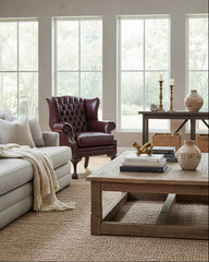 Eldridge Leather Tufted Accent Chair