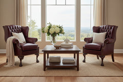 Eldridge Leather Tufted Accent Chair