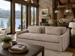 Lara Driftwood 96 Inch "Quick Ship" Slipcovered Sofa