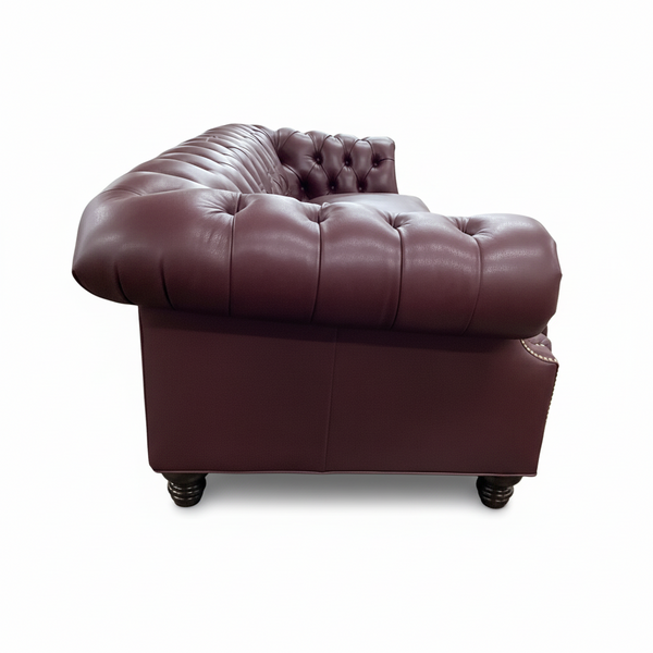 Westminster Leather Tufted Chesterfield Loveseat