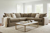 Image of Julia Olive "Quick Ship" Two Piece Pillow Back Sectional (As Configured)