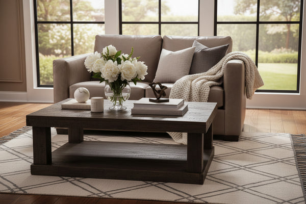 Townsend Two Cushion Track Arm Leather Loveseat