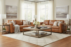 Townsend 91 Inch Timeless Track Arm Leather Sofa