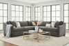 Image of Macy Pepper "Quick Ship" Two Piece Pillow Back Sectional (As Configured)