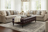 Belport 67 Inch Long Deep Button Tufted Leather Coffee Table Bench