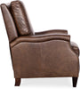 Image of Harrington Leather Pillow Back Recliner Chair