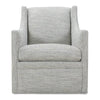 Image of Jessica SWIVEL Wing Back Fabric Accent Chair