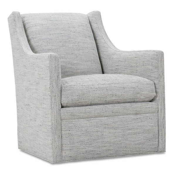 Jessica SWIVEL Wing Back Fabric Accent Chair