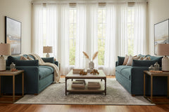 Donna 88 Inch "Quick Ship" Fabric Upholstered 2 Cushion Track Arm Sofa