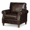 Image of Harris Pillow Back Leather Chair With Nailhead Trim