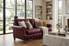 Image of Harris Pillow Back Leather Loveseat With Nailhead Trim