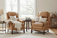 Leo Taupe "Quick Ship" High Back Recliner