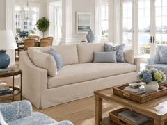 Lara Linen 96 Inch "Quick Ship" Slipcovered Sofa