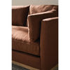 Georgia 86 Inch "Quick Ship" Single Bench Seat Brown Linen Blend Sofa