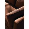 Georgia 86 Inch "Quick Ship" Single Bench Seat Brown Linen Blend Sofa