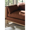 Georgia 86 Inch "Quick Ship" Single Bench Seat Brown Linen Blend Sofa