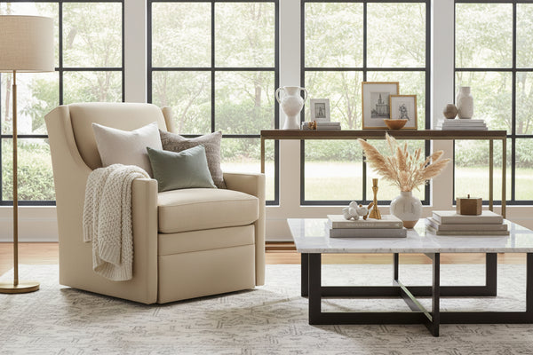 Jessica POWER -WALL HUGGER SWIVEL Fabric Recliner Chair
