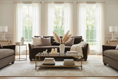 Shauna 85 Inch "Quick Ship" Bench Seat Fabric Upholstered Sofa