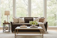 Shauna 85 Inch "Quick Ship" Bench Seat Fabric Upholstered Sofa
