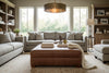 Image of Gaines "Ready To Ship" 48 Inch Square Leather Ottoman With Storage (Photo For Style Only)