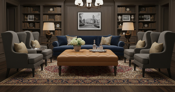 Winton Tufted 36", 40", 44", Or 48" Inch Square Leather Ottoman (4 Sizes Available)