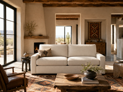 Sadie 96 Inch "Quick Ship" Oversized Deep Seat Fabric Sofa
