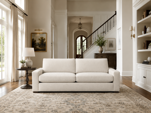 Sadie 96 Inch "Quick Ship" Oversized Deep Seat Fabric Sofa