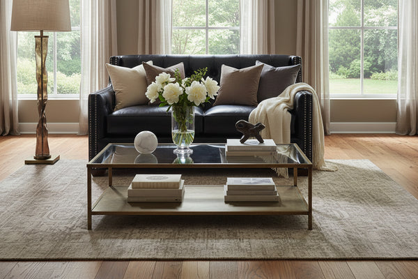 London Leather Tufted Loveseat