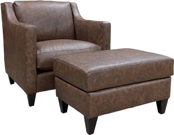 Marlow Leather Slope Track Arm Living Room Furniture Collection