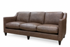 Image of Marlow 88 Inch Timeless Slope Track Arm Leather Sofa