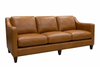 Image of Marlow 88 Inch Timeless Slope Track Arm Leather Sofa