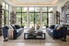 Image of Marlow 88 Inch Timeless Slope Track Arm Leather Sofa